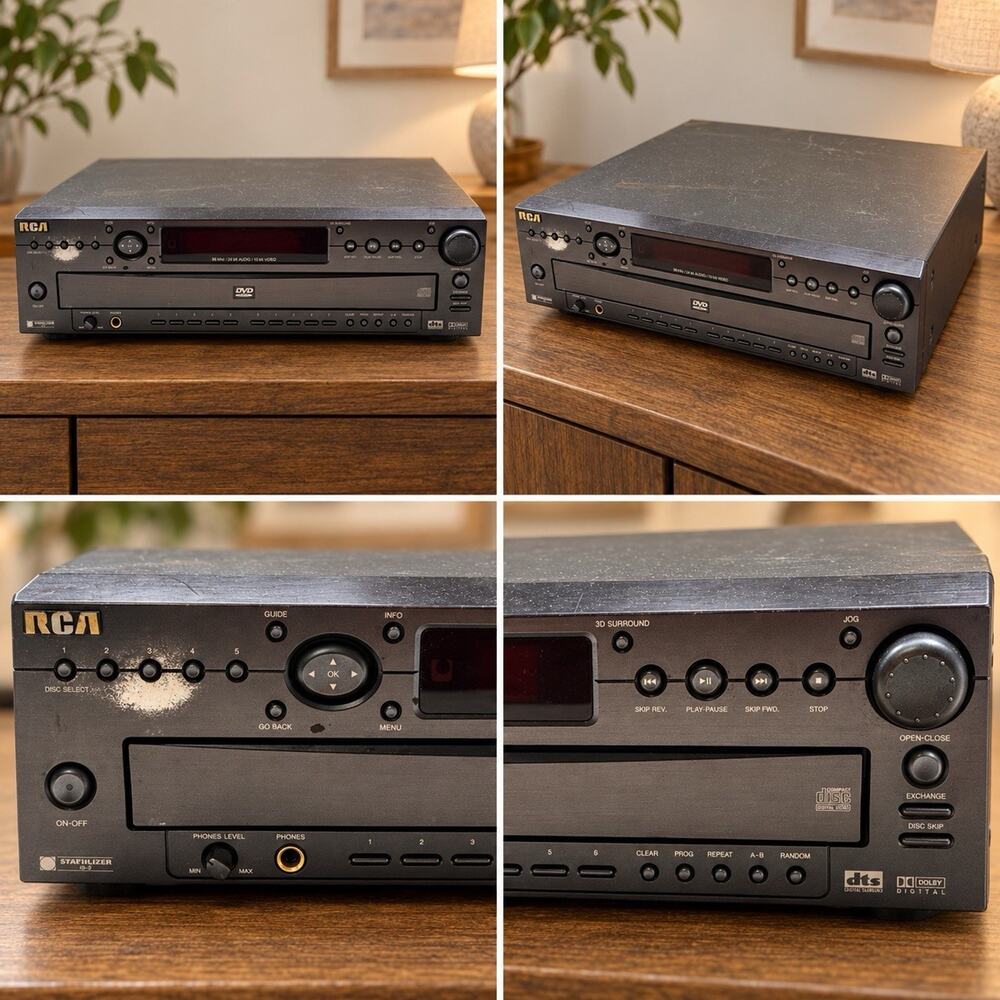 RCA RC5910P 5 Disc DVD CD Changer Player Tested Working No Remote